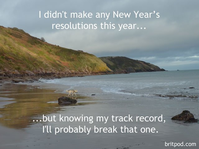 I didn't make any New Year's Resolutions This Year...